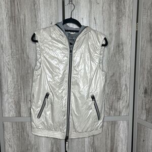 Duvetica Packable Hooded Down Vest Gilet Abrezia Gray Color Size 48
